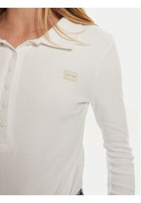 Calvin Klein Jeans Polo J20J224457 Biały Slim Fit. Typ kołnierza: polo. Kolor: biały. Materiał: bawełna #4