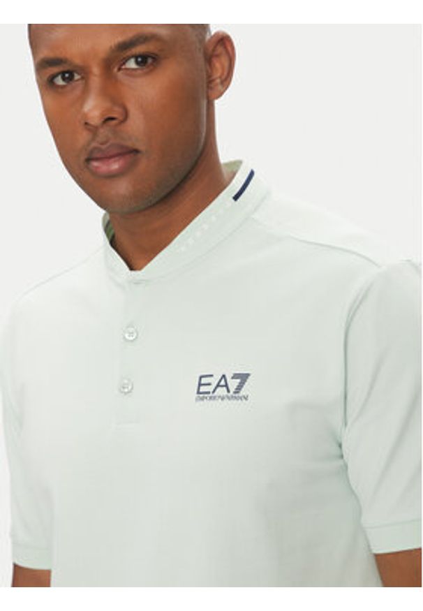 EA7 Emporio Armani Polo 7M000183 AF13511 U9060 Błękitny Regular Fit. Typ kołnierza: polo. Kolor: niebieski. Materiał: bawełna