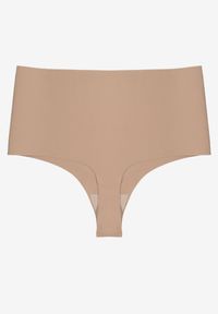 Renee - Ciemnobeżowe Bezszwowe Majtki High Waist Kolunea. Stan: podwyższony. Kolor: beżowy