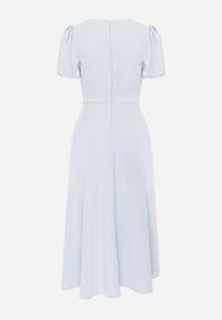 Born2be - Niebieska Elegancka Sukienka VICES o Rozkloszowanym Kroju z Krótkim Rękawem Aezith. Okazja: na komunię, na wesele, na ślub cywilny. Kolor: niebieski. Długość rękawa: krótki rękaw. Typ sukienki: proste, rozkloszowane. Styl: elegancki #3