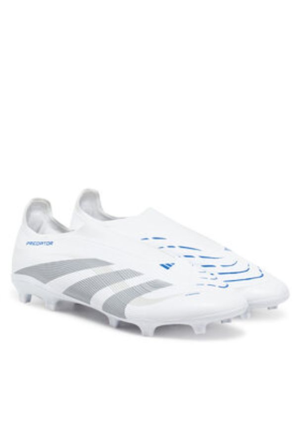 Adidas - adidas Buty do piłki nożnej Predator League Laceless Firm/Multi-Ground ID3860 Biały. Kolor: biały. Materiał: skóra