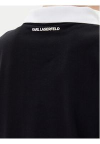 Karl Lagerfeld - KARL LAGERFELD Polo A2W17111 Czarny Regular Fit. Typ kołnierza: polo. Kolor: czarny. Materiał: bawełna #4