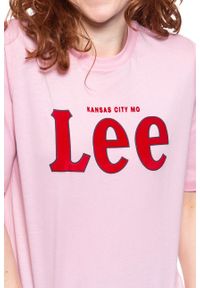 Lee - LEE T SHIRT DAMSKI TEE FROST PINK L43RAIMC 112109735 #3