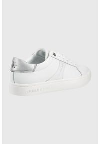 Calvin Klein Jeans buty skórzane kolor biały. Nosek buta: okrągły. Zapięcie: sznurówki. Kolor: biały. Materiał: skóra #3