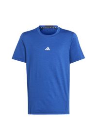 Adidas - Koszulka Training AEROREADY Heather Kids. Kolor: niebieski, wielokolorowy, szary. Materiał: materiał #1