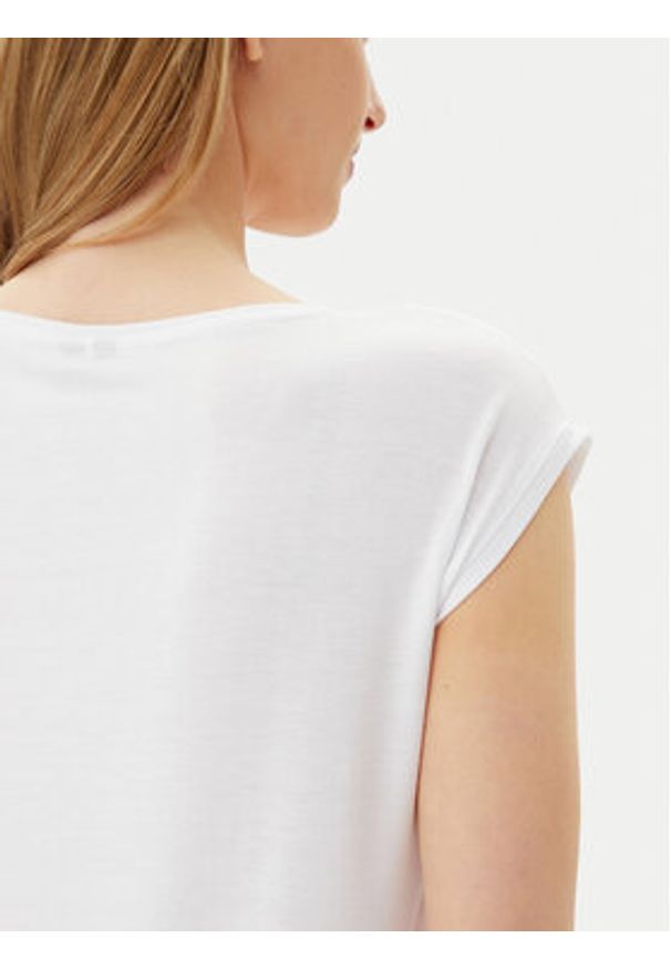 Pieces T-Shirt Billo 17078732 Biały Loose Fit. Kolor: biały. Materiał: wiskoza