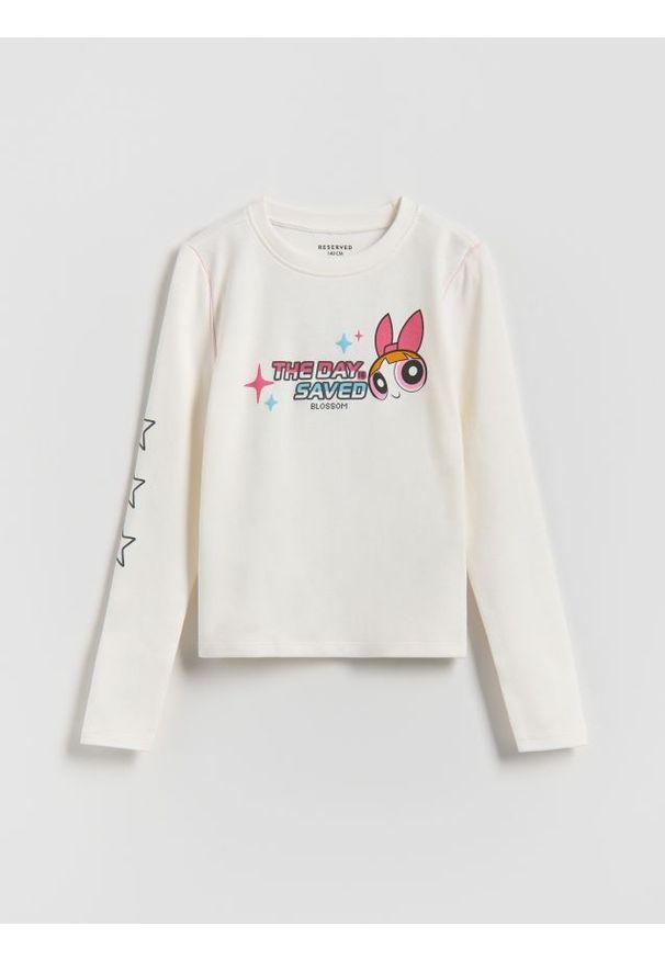 Reserved - Koszulka Atomówki - złamana biel. Materiał: bawełna
