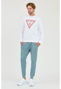 Guess - GUESS Patynowe męskie spodnie dresowe, Rozmiar XL. Kolor: zielony. Materiał: dresówka #4