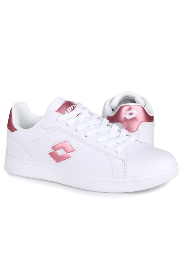 LOTTO - Buty damskie sportowe Lotto DAMPOLIS GC. Kolor: biały, różowy, wielokolorowy. Sport: turystyka piesza