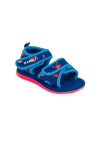 NABAIJI - Sandały basenowe dla malucha Nabaiji. Kolor: niebieski. Wzór: kolorowy
