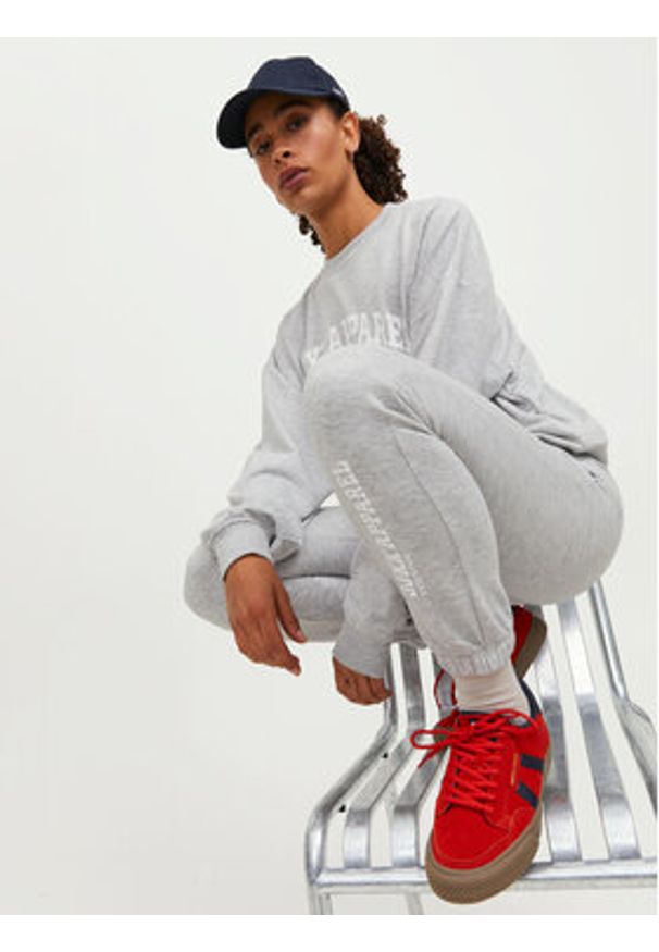 JJXX Spodnie dresowe Riley 12250114 Szary Slim Fit. Kolor: szary. Materiał: syntetyk, bawełna