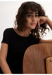 bonprix - Sukienka z dżerseju, z czystej bawełny organicznej. Kolor: czarny. Materiał: jersey, bawełna #3