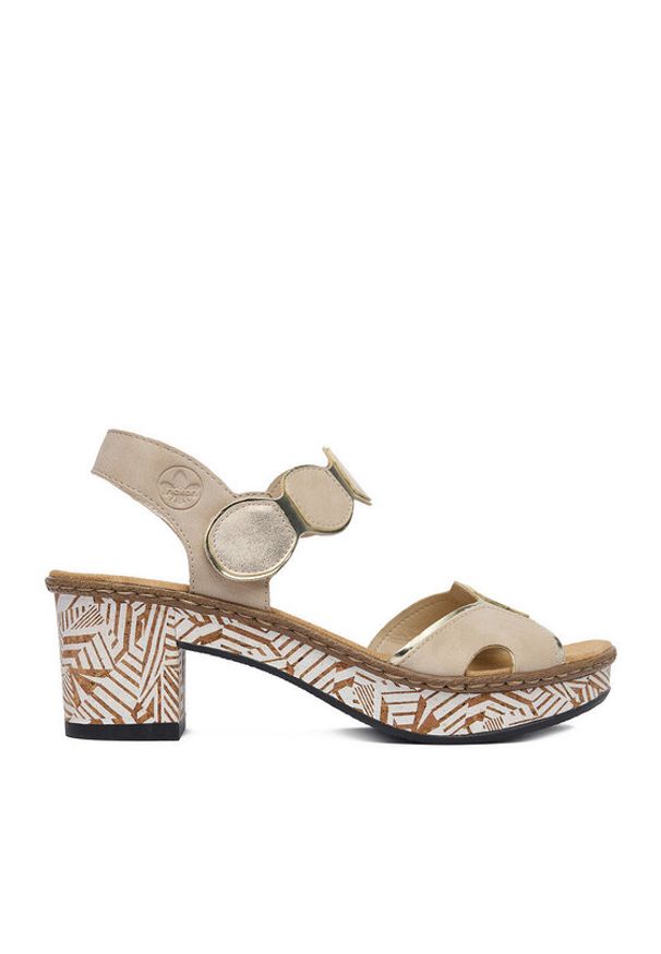 Rieker Sandały CEO-63876-62 Beżowy. Kolor: beżowy. Materiał: skóra