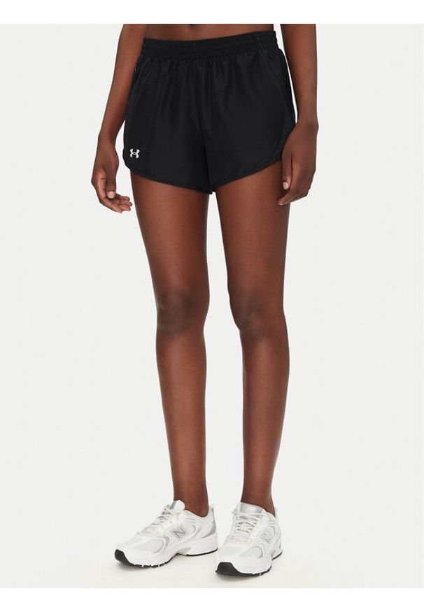 Under Armour Szorty sportowe Fly By 3" 1382438 Czarny Loose Fit. Kolor: czarny. Materiał: syntetyk
