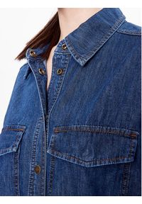 Sisley Sukienka jeansowa 4FU6LV039 Granatowy Regular Fit. Kolor: niebieski. Materiał: bawełna #3
