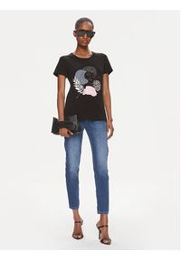 Fracomina T-Shirt FR24ST3004J401N5 Czarny Regular Fit. Kolor: czarny. Materiał: bawełna #4