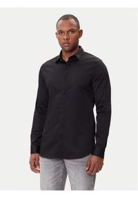 Armani Exchange Koszula XM001504 AF10192 UC001 Czarny Regular Fit. Kolor: czarny. Materiał: bawełna #1