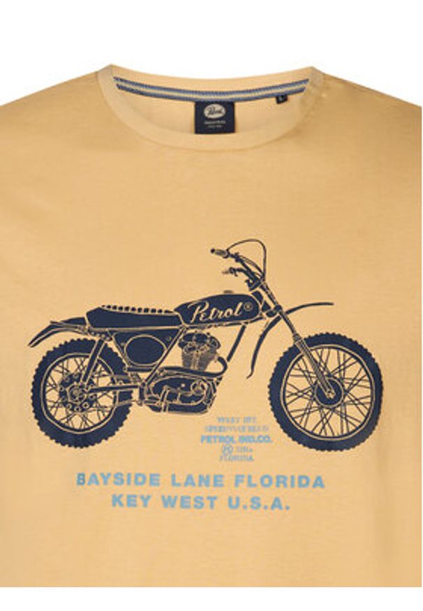 Petrol Industries T-Shirt M-1050-TSR707 Żółty Regular Fit. Kolor: żółty. Materiał: bawełna
