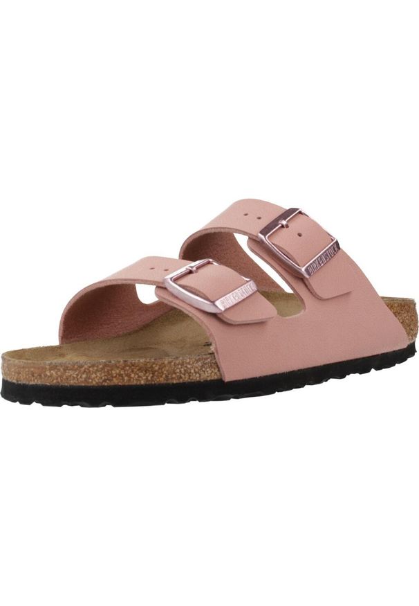 Klapki dla dzieci Birkenstock Arizona. Zapięcie: klamry. Kolor: różowy. Materiał: materiał