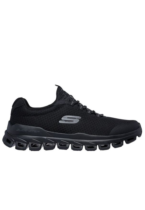 skechers - Buty męskie Skechers Glide-Step Sylo 233012BBK - czarne. Okazja: na co dzień. Zapięcie: sznurówki. Kolor: czarny. Materiał: materiał. Szerokość cholewki: normalna. Wzór: aplikacja. Model: Skechers Sport