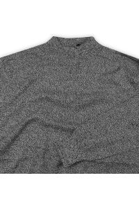 Półgolf Popielaty Melanżowy, Bawełniany, Prosty Krój, Klasyczny, Męski -Brave Soul. Kolor: szary. Materiał: bawełna. Wzór: melanż. Sezon: zima, jesień. Styl: klasyczny #4