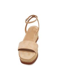 Lauren Ralph Lauren - LAUREN RALPH LAUREN Espadryle Leona 802920421010 Beżowy. Kolor: beżowy. Materiał: skóra, zamsz