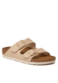 Birkenstock Klapki Arizona Birko-Flor 1027723 Beżowy. Kolor: beżowy. Materiał: skóra