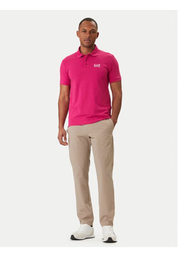 EA7 Emporio Armani Polo 8NPF14 PJVQZ M4089 Różowy Regular Fit. Typ kołnierza: polo. Kolor: różowy. Materiał: bawełna
