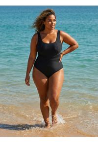Sinsay - Jednoczęściowy strój kąpielowy - czarny. Kolor: czarny #1