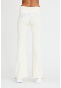 Juicy Couture - JUICY COUTURE Spodnie ecru Rodeo Layla Pant. Kolor: beżowy. Materiał: dresówka #3