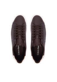 Calvin Klein Sneakersy Low Prof Cupsole Lth HM0HM02123 Bordowy. Kolor: czerwony. Materiał: skóra #4