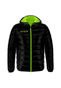 Kurtka Givova Olanda. Typ kołnierza: kaptur. Kolor: żółty, czarny, wielokolorowy, zielony. Materiał: puch. Sezon: jesień, wiosna. Styl: sportowy #2