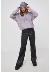 Levi's® - Levi's Bluza bawełniana damska kolor fioletowy z kapturem wzorzysta. Okazja: na spotkanie biznesowe. Typ kołnierza: kaptur. Kolor: fioletowy. Materiał: bawełna. Styl: biznesowy #5