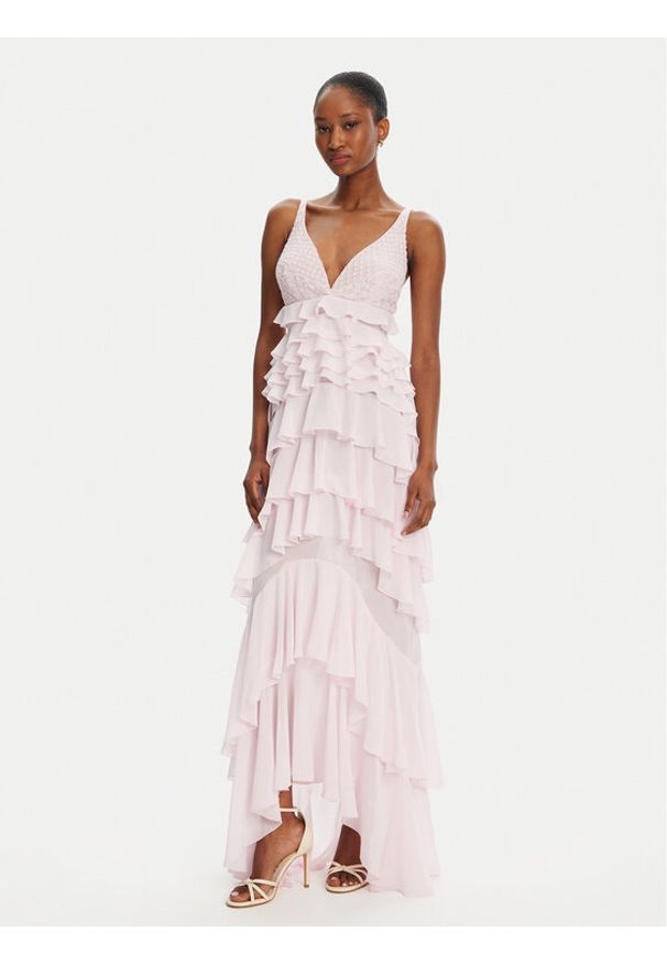 Elisabetta Franchi Garnitur AB-R42-52E2- Różowy Regular Fit. Kolor: różowy. Materiał: syntetyk
