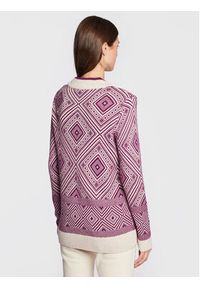 Olsen Sweter Henny 11003872 Fioletowy Regular Fit. Kolor: fioletowy. Materiał: bawełna #4