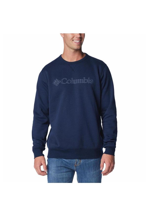 columbia - Columbia Bluza Logo Fleece Crew 1884931469. Kolor: niebieski