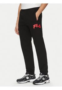 Fila Spodnie dresowe Lagesse FAM0869 Czarny Regular Fit. Kolor: czarny. Materiał: syntetyk