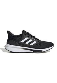 Adidas - Buty do biegania adidas EQ21 Run Shoes M GY2190 czarne. Zapięcie: sznurówki. Kolor: czarny. Materiał: syntetyk, materiał. Szerokość cholewki: normalna. Sport: bieganie