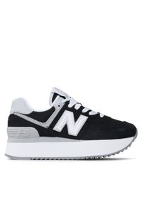 New Balance Sneakersy WL574ZSA Czarny. Kolor: czarny. Materiał: skóra, zamsz. Model: New Balance 574