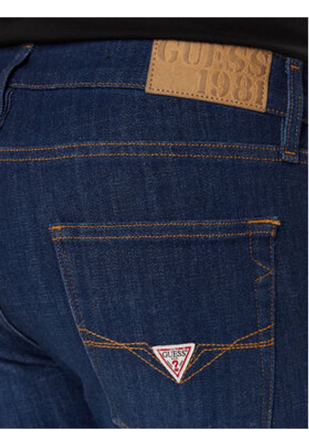Guess Jeansy M4YA27 D5DG1 Niebieski Super Skinny Fit. Kolor: niebieski