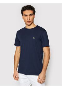 Lacoste T-Shirt TH6709 Granatowy Regular Fit. Kolor: niebieski. Materiał: bawełna #1