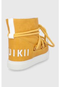 Inuikii - Śniegowce skórzane. Nosek buta: okrągły. Zapięcie: sznurówki. Kolor: pomarańczowy. Materiał: skóra