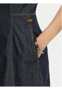 G-Star RAW - G-Star Raw Sukienka jeansowa D29077-D539 Granatowy Regular Fit. Kolor: niebieski. Materiał: bawełna #4