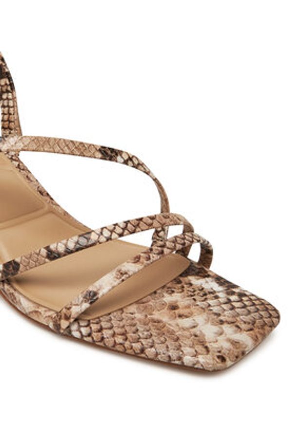 Aldo Sandały Atlanticus 13917670 Brązowy. Kolor: brązowy. Materiał: skóra