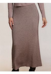 Sinsay - Prążkowana spódnica midi - Inny. Materiał: prążkowany #1