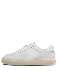 Calvin Klein Jeans Sneakersy Casual Cupsole Lth-Pu Mono YM0YM00573 Biały. Okazja: na co dzień. Kolor: biały. Materiał: skóra