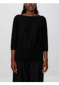 Reserved - Sweter z kimonowym rękawem - czarny. Kolor: czarny. Materiał: wełna, dzianina #1