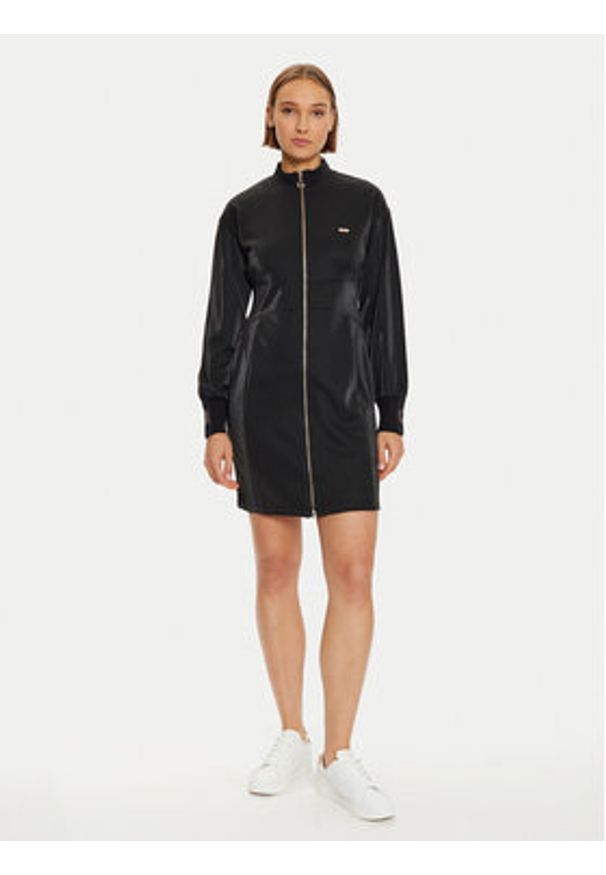Liu Jo Sport Sukienka codzienna TF4261 J4751 Czarny Regular Fit. Okazja: na co dzień. Kolor: czarny. Materiał: syntetyk. Typ sukienki: proste, sportowe. Styl: sportowy, casual