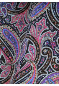 Pako Lorente - PAKO LORENTE – Czarna poszetka w paisley. Kolor: czarny. Materiał: jedwab. Wzór: paisley