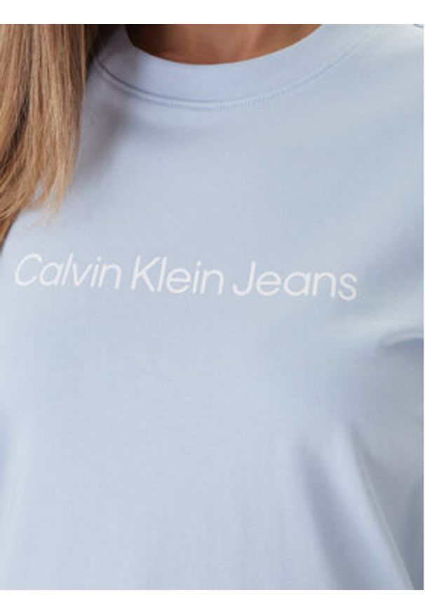 Calvin Klein Jeans T-Shirt LV047C912G Niebieski Regular Fit. Kolor: niebieski. Materiał: bawełna